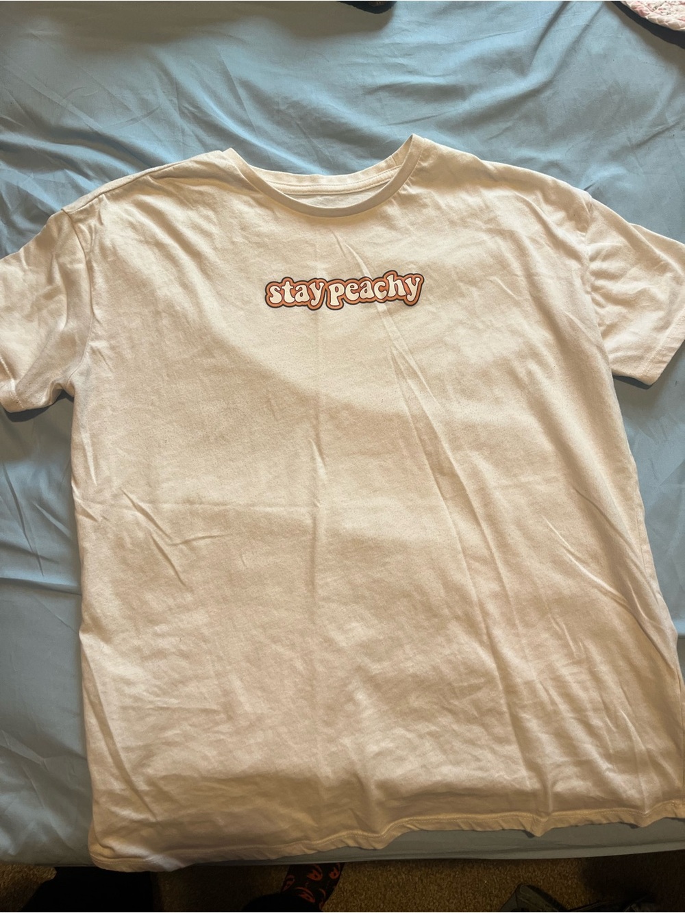 Bluenotes White 'Stay Peachy' Graphic Tee